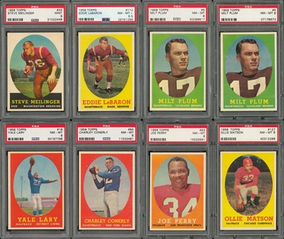 1958 Topps Football PSA-Graded Collection (21) Including Hall of Famers